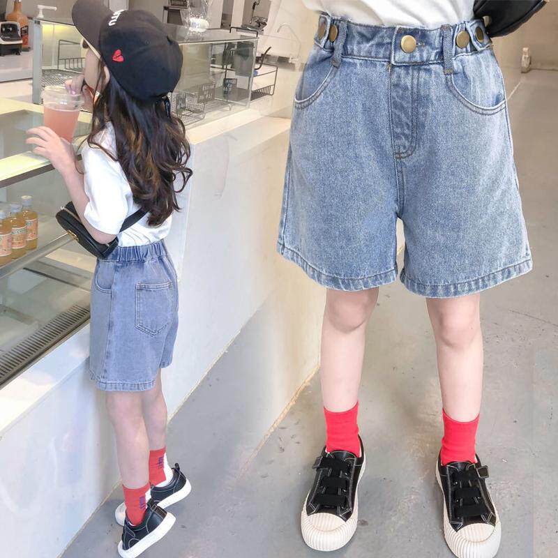 10-year-old girl cowboy shorts outside summer wear thin section 100 hitch a trendy child shorts female polo girl (April 8