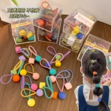 Безвредный детский аксессуар для волос, милая резинка для волос, резиновые кольца, не повреждает волосы, популярно в интернете