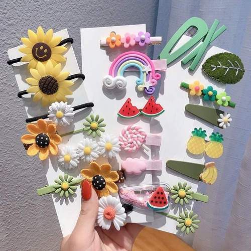 Брендовый комплект, заколка для волос, челка, шпильки для волос, аксессуар для волос, японские и корейские, в цветочек