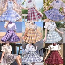 Peachs uniform Hall Japanese jk grid skirt Chinese brand same factory jk uniform mountain blowing gentle knife student pleated skirt