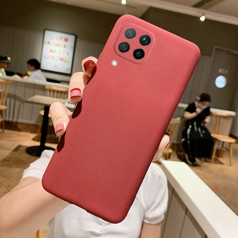 Samsung F62 [Wine Red] Solid Frosted Soft ShellSolid color Frosting Samsung M62 Mobile phone shell ultrathin Fall prevention Soft shell F62 All inclusive camera lens smart cover samsung Internet celebrity Women's money m62 Simplicity f62 high-grade business affairs Men's Shell 5g tide New products