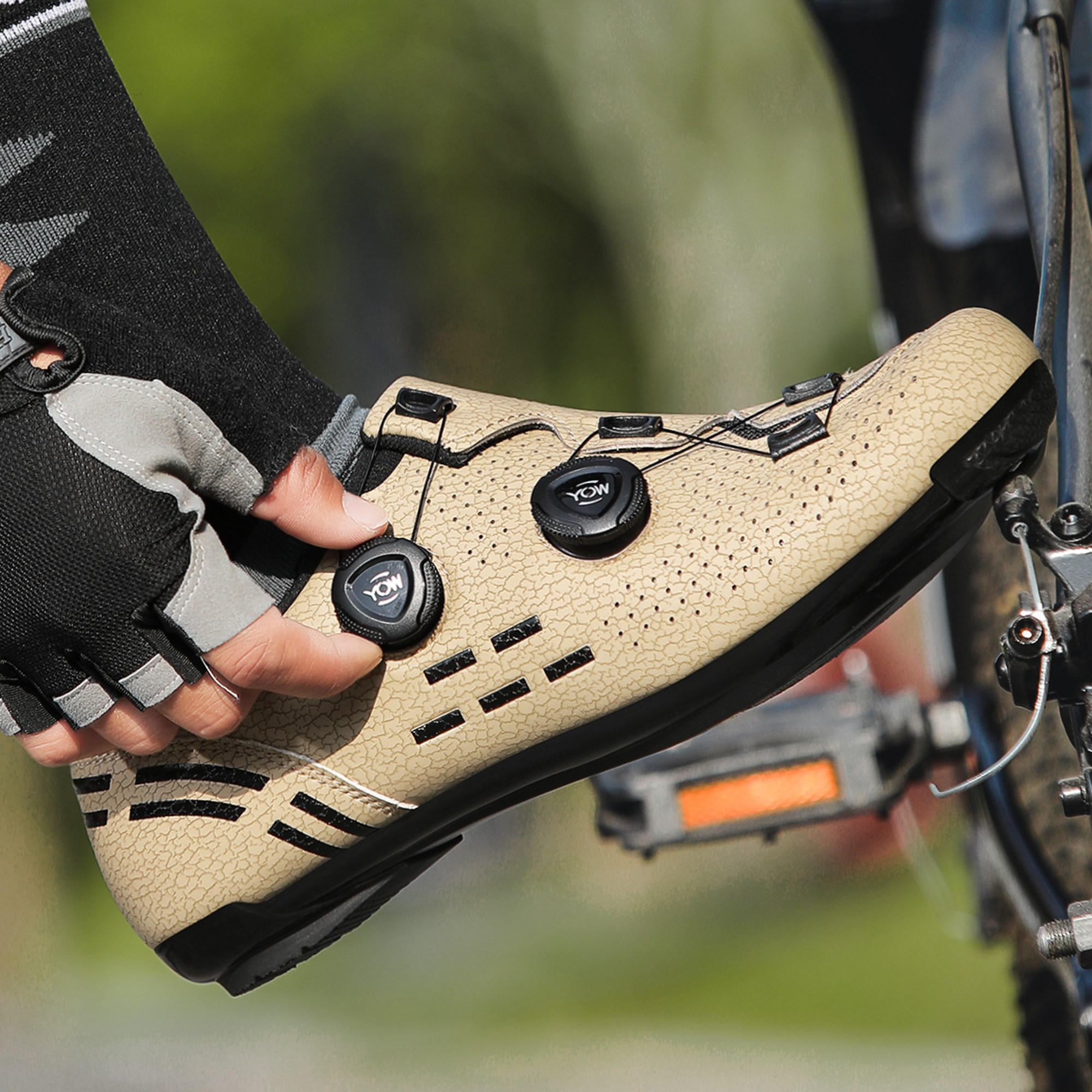 Senge lock-free cycling shoes men's hard-soled road lock shoes lock pedal set mountain bike bicycle shoes dynamic cycling shoes