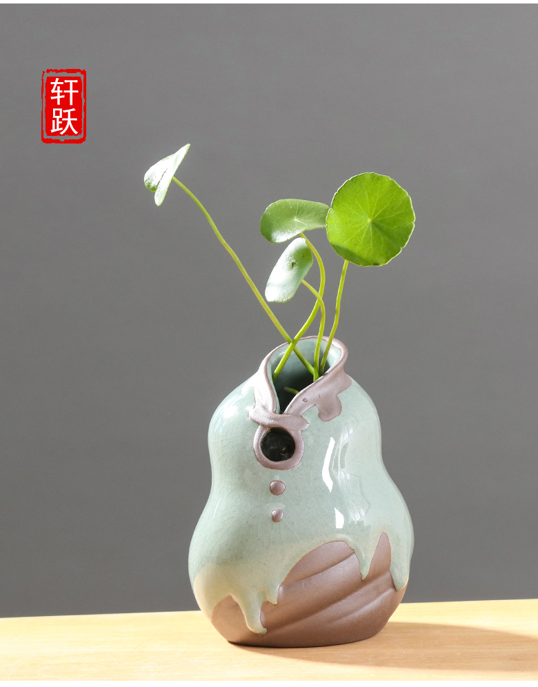 Chinese feng shui hydroponic vase creative move raise copper grass tea table small place indoor the plants other vessels