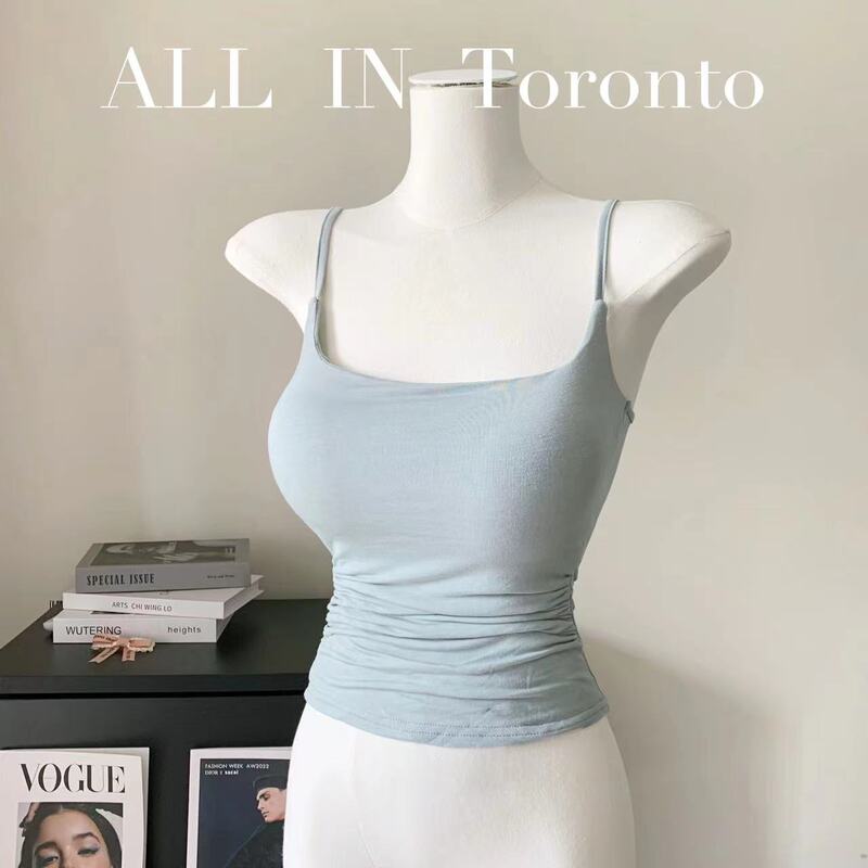 Tummy Tuck Tank Top with Detachable Bear Pads for a Fuller Bust Look