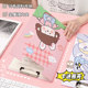 Creative paper A4 double-page board clip, Korean version cute folder, paper clip board, exam pad, writing clip, girl student test paper information storage book, paper clip, stationery, multi-functional book clip