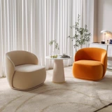 贝橘 Скандинавский простой домашний светильник, роскошный диван-кресло для гостиной, кремовый стиль, маленькая квартира, кресло для отдыха, одиночный диван для переговоров