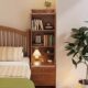 Fujiaojiang Solid Wood Bedside Table Storage Rack Integrated Floor-Standing Home Bedroom Bedside Storage Cabinet with Bookshelf Storage Cabinet