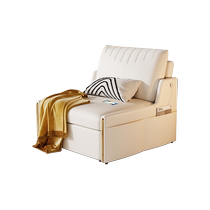 Haishe Yunzao light luxury cream sofa bed dual-purpose small apartment multi-functional folding study balcony single without armrests
