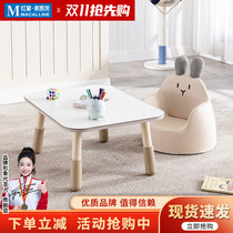 Bibeimu childrens liftable kindergarten table baby early education baby study table toy handmade table eating table