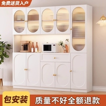 Best sideboard wall-mounted integrated living room wine cabinet storage cabinet modern simple cream style storage cabinet kitchen cabinet