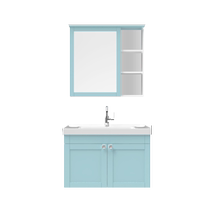 Jiumu simple beauty bathroom cabinet Jiumu bathroom cabinet floor-standing hand wash and face cabinet combination bathroom sink modern