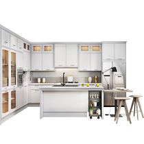 Opie global Cupboard American Open Kitchen Kitchen Cabinet Citi Objectonian Island Desktop Kitchen Compteur de placard Personnalisé