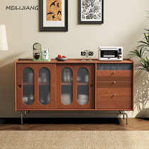 Meilijiang French medieval style living room side cabinet living room storage cabinet retro American tea cabinet side cabinet wall-mounted bucket cabinet
