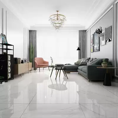 Dongpeng tile full cast glaze simple non-slip anti-fouling hardness high living room floor tile background wall tile cosmetic room tile