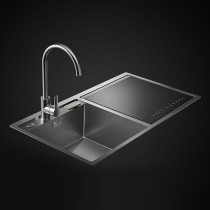 Martian dishwasher (including faucet) dual ultrasonic cleaning residue treatment smart sink dishwasher