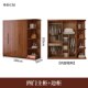Zoshe Walnut Solid Wood Wardrobe with Integrated Dressing Table, Modern Home Wardrobe, Large Capacity Bedroom Storage Cabinet