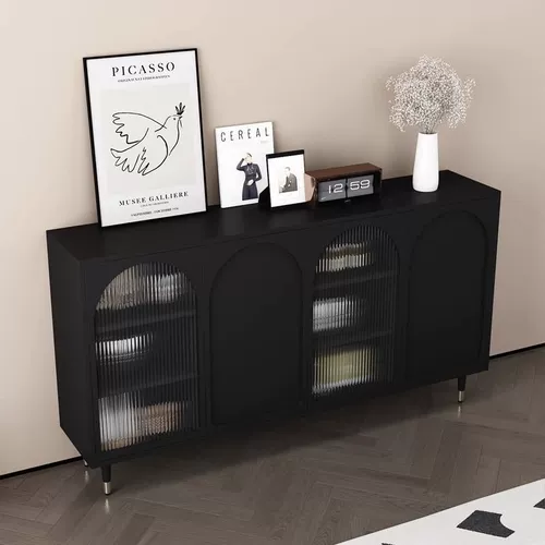 Ouya Yijia буфет современный минималистский настенный шкаф для гостиной, столовой, чайный шкаф, винный шкаф, черный, ретро, ​​французский стиль