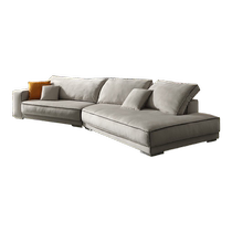 Yunxin Italian minimalist sofa leather matte cloth first layer genuine leather Budapest Budapest large heterosexual sofa