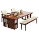 Yuemi Youpin mesa de tablero grande de madera maciza, mesa de comedor para el hogar, oficina, mesa de estudio, sala de estar, escritorio largo grande, librería, banco de trabajo