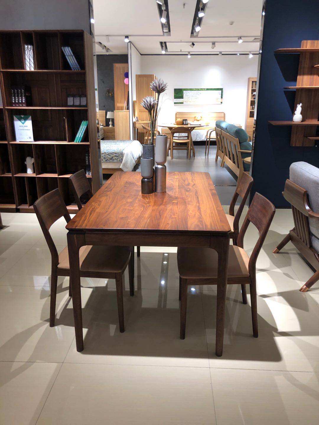 Nordic E Home Fashion minimalist modern dining room Leisure room One table four-chair package K-6920 SF1-7 SF1-7 * 4