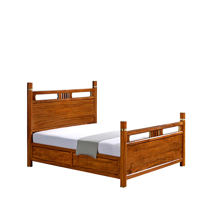 Berson passes on hedgehog purple sandalwood (Pterocarpus erinaceus) bed A2509 bedroom-Taobao