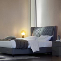 Xilinmen Fable Leather Art Bed Light Luxury Modern Simple Economical Bedroom Wooden Double Bed 1 8 Meter Large Bed