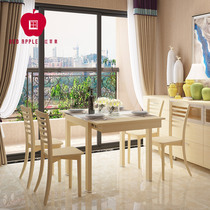 Red Apple Furniture tempered glass dining table and chair combination retractable dining table R211-32 shopping mall same style