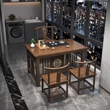 Комбинация чайного столика и стула на балконе Esmei, новый китайский стиль, кунг-фу, офисный чайный столик из цельного дерева, универсальный домашний журнальный столик