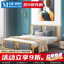 Abison double modern simple soft bed home soft bed apartment 1 2 meters 1 5 meters B&B iron bed