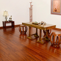 Anxin home wear-resistant geothermal solid wood composite floor mahogany hand scraping retro Gold Coast Integrated board