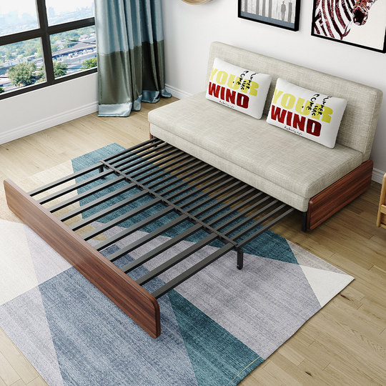 GREMOR-sofá cama plegable de doble uso, Almacenamiento multifuncional, sala de estar telescópica, push-pull, Internet, celebridad, sofá individual doble