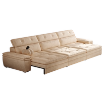 Lafufei technology fabric sofa bed small apartment dual-purpose retractable living room 2024 new anti-cat scratch fabric sofa