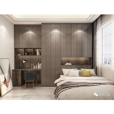 The board adopts Lushuihe EO grade wardrobe door panel PK-08-b4 Ash solid wood composite door panel