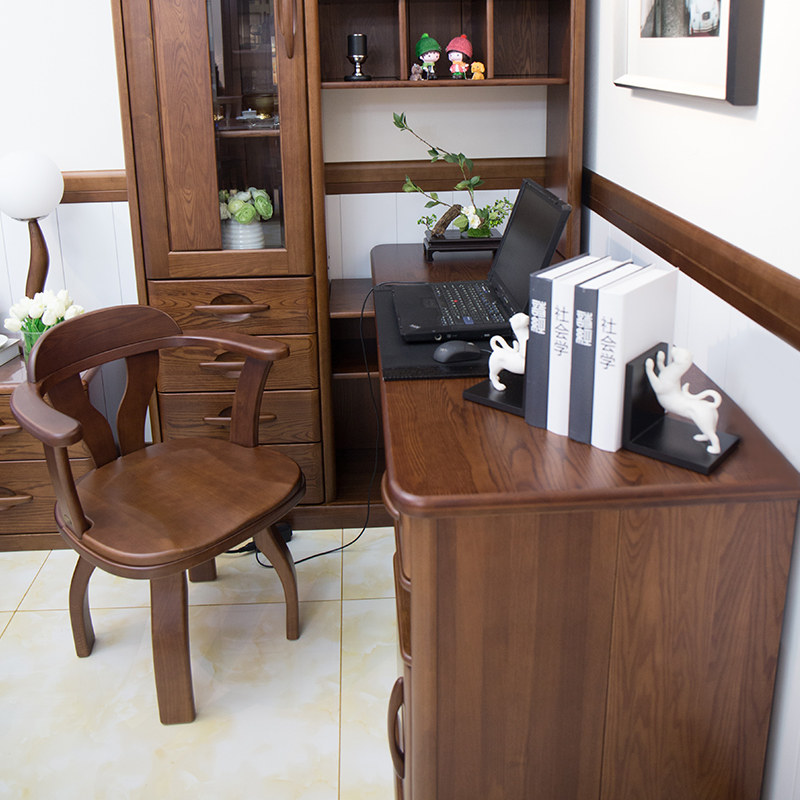 Biloba Furniture Corner Study Table BZX0100B2 Modern Minima Small Household Type Rectangular Home Solid Wood