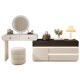 Yangman cream style latest dressing table bedroom storage drawer integrated light luxury modern simple solid wood storage cabinet