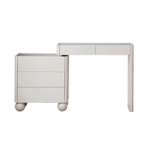 Qiliwu French cream style three-drawer cabinet dresser integrated bedroom modern simple light luxury high-end dressing table