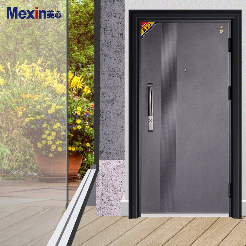 Mexin beauty-heart security door element entry door 6170 home grade A steel safety door primary and secondary single door custom
