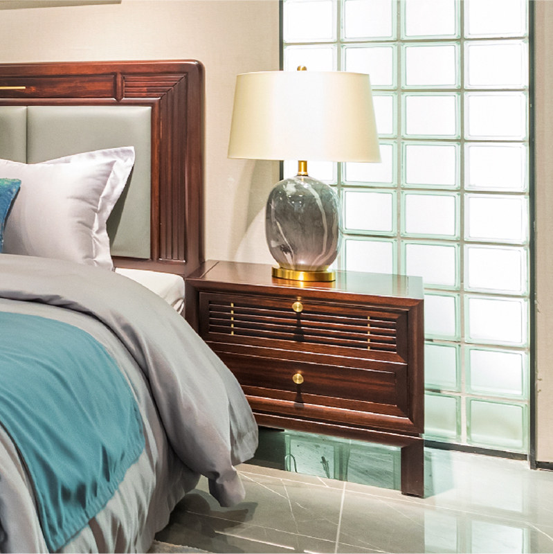 Ilida solid wood bed cabinet Simple comfortable natural GY8802-5 shopping mall with style