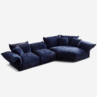 Диван Yunxin Petal в итальянском минималистичном стиле, из ткани шенилл, нестандартной дугообразной формы, элитный диван-шезлонг