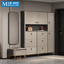 Aisimai entry slate ultra-thin shoe cabinet 17cm home door flip bucket entrance cabinet integrated narrow high vertical door cabinet
