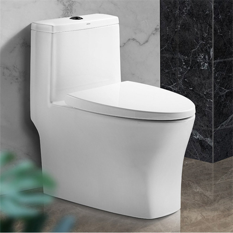 Hengjie (HEGII) toilet fashion light thin water tank large flush force silent slow down cover pan