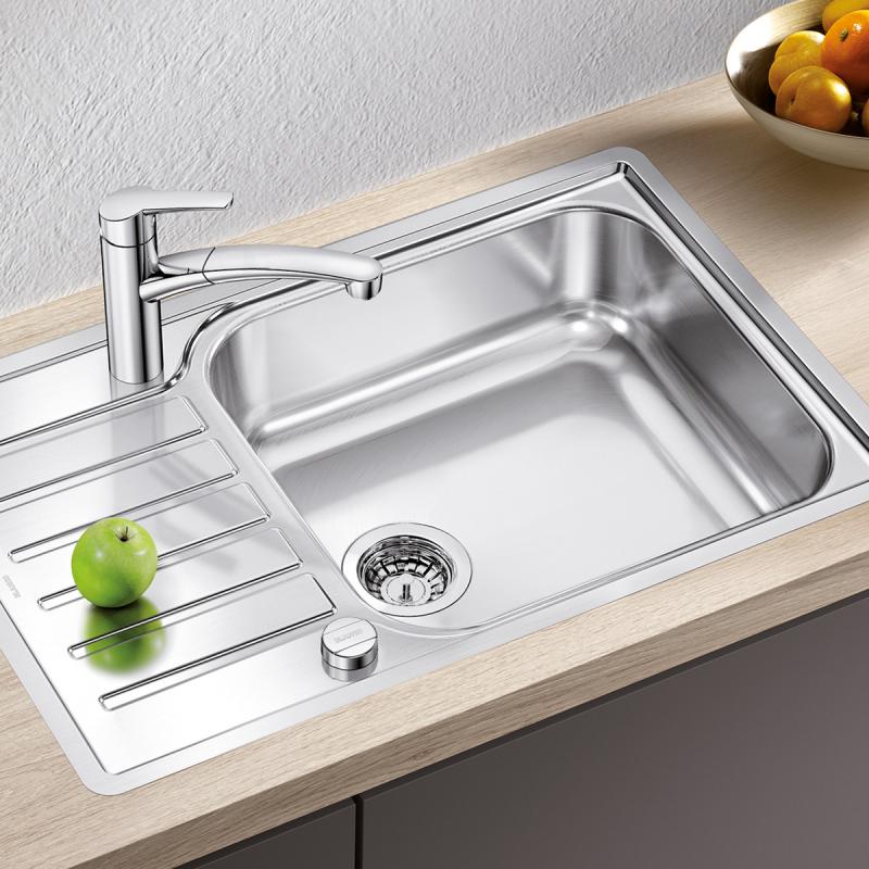 German BLANCO platinum wave high LANTOS XL 6 S-IF Stainless Steel Home Wash Basin Single Trough Dishwashing Pool-Taobao