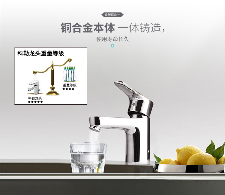 KOHLER Coroleti Pleasing Hot And Cold Face Basin Tap K-16027T-B4-CP High Quality Home