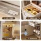 Zoshe French-Style Cream-Colored Makeup Vanity with Integrated Cabinet, Modern Minimalist Bedroom Flip-Top Mirror Dressing Table