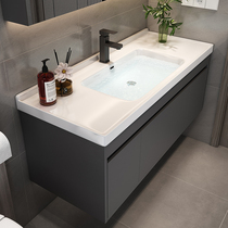 Olofen modern simple solid wood bathroom cabinet combination smart bathroom ceramic integrated wash basin cabinet wash table