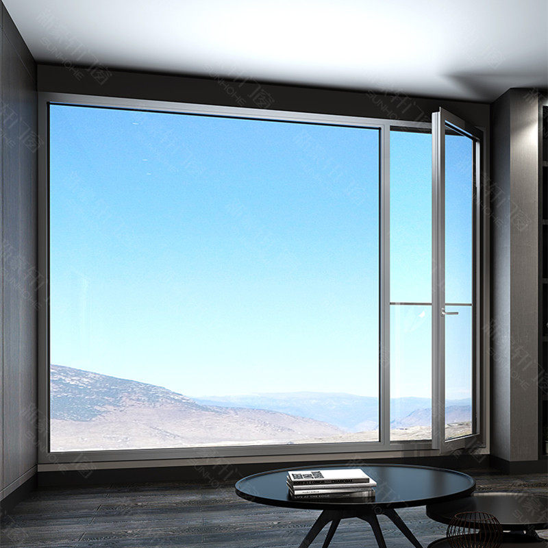 New Hoxuan doors and windows Stuttgart 78 System aluminum alloy window in the open and down floor Broken Bridge Aluminum Casement Window-Taobao