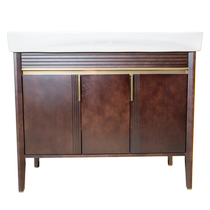 Hengjie solid wood bathroom cabinet new Chinese style retro new Chinese style BC6036-100 (excluding faucet) waterproof