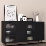 Ouya Yijia буфет современный минималистский настенный шкаф для гостиной, столовой, чайный шкаф, винный шкаф, черный, ретро, ​​французский стиль