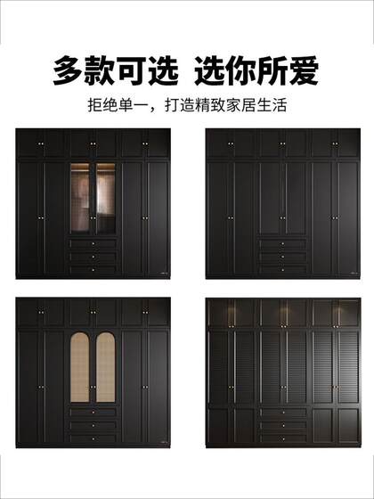 Luxurious French-Style Retro Enf-Grade Osb Board Wardrobe for Home Use in Small Bedrooms, Modern Minimalist Cabinet