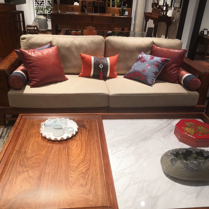 Hedgehog red sandalwood (Pterocarpus erinaceus) Shangxian sofa set of six